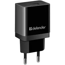 Зарядний пристрій Defender EPA-10 black, 1xUSB, 5V / 2.1A (83572) - мініатюра 1