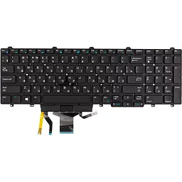 Клавіатура для ноутбука DELL Latitude E5580 чорна, без фрейму, підсвітка (KB315192)