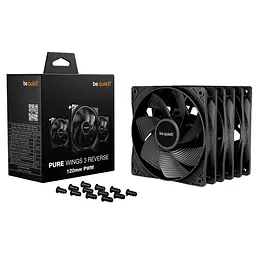 Вентилятор be quiet! Pure Wings 3 120mm PWM Reverse 3-Pack Чорний (BL137) - мініатюра 3