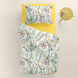 Дитяча постільна білизна в ліжечко FLOWERING, зелений (FlowerFoliageGreen_99Summer_140) - мініатюра 2
