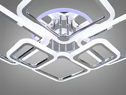 Люстра стельова LED Diasha A8160/6HR, 150W, 3200K-6500K, хром, сучасний стиль з пультом, диммером, акрилова - мініатюра 8