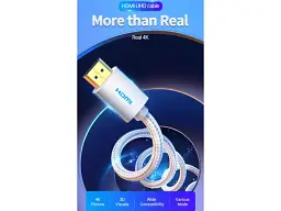 Кабель Vention HDMI M - M 1 м Gray (AABIF) - мініатюра 3