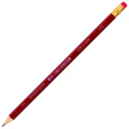 Олівець графітний  Koh-i-Noor Oriental НВ з гумкою бордовий (1372)