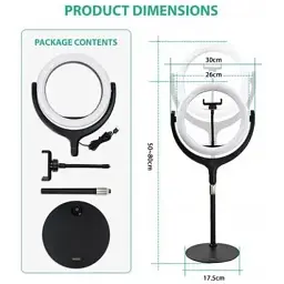 Тримач з кільцевим освітленням Remax RL-LT13 Life Desktop Selfie Spot Light 360° 50-80 см - мініатюра 2