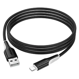 Дата кабель Borofone BX119 New USB to Lightning 2.4A (1m) Black - мініатюра 4