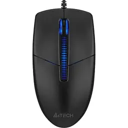 Миша A4Tech N-530 чорний USB оптична синє підсвічування 1200 dpi 3 кнопки 1.5 м