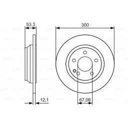 Гальмівний диск Bosch 0 986 479 D12 - мініатюра 5