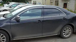 Дефлектори вікон вітровики для Toyota Camry V50 2011- (З Хромом ) (08611-33840) - мініатюра 2