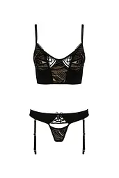 Сексуальний комплект Casmir Lara L/XL чорний - мініатюра 3