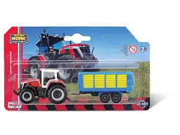 Машинка MAISTO в асортименті "Mini Work Machine Tractors" з причіпом, 15590