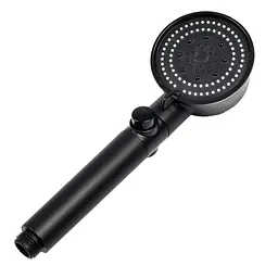 Лійка для душу Pressurized Shower Black, чорна, з турбовентилятором і шлангом 145 см - мініатюра 3