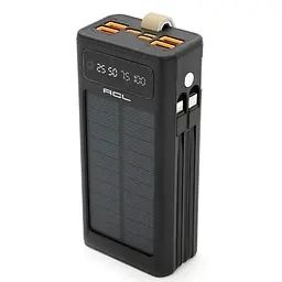Павербанк ACL PW-90 Outdoor Solar 30000 мА·год 22.5W Power Bank із сонячною панеллю, швидкою зарядкою PD/QC 3.0, 4 USB та вбудованими кабелями Чорний (UFTPW-90) - мініатюра 4