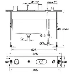 Прихована частина Grohe Rapido 34086000 - мініатюра 2