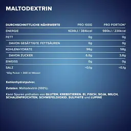 Гейнер IronMaxx Maltodextrin Натуральний 2000 г - мініатюра 4