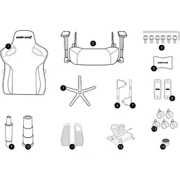Геймерське крісло Anda Seat Kaiser 3 L Fabric Gray (AD12YDC-L-01-G-PV/F) [120753] - мініатюра 12