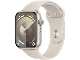 Смарт-годинник Apple Watch Series 9 GPS 45mm Starlight Aluminum Case w. Starlight Sport Band - M/L (MR973) - мініатюра 1