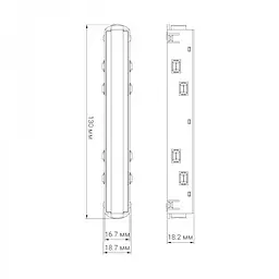 Короткий прямий конектор Ardero LD3001 чорний (80458) - мініатюра 2