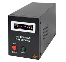 Джерело безперебійного живлення з правильною синусоїдою LogicPower LPYBPSW-800VA 560Вт, LCD, 12V під зовнішній АКБ, заряд 15А - мініатюра 3
