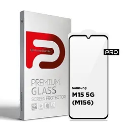 Захисне скло на Samsung Galaxy M15 5G (M156) з олеофобним покриттям, Pro, повне проклеювання, антистатичний і пиловідштовхуючий шар, 9H, самоклеючеся, 2.5D, на весь екран, антистатичний клей, ArmorStandart (ARM74368)