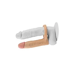 Насадка на пеніс The Ultra Soft Double, 14,7 см (тілесний) - мініатюра 2