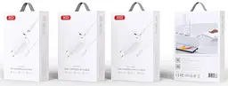 Сітчастий зарядний пристрій XO L116 double USB-A/USB-C 30W 3A with MicroUSB cable Білий - мініатюра 2