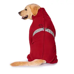 Тепла флісова піжама з високим коміром Wan talk Warm Fleece Dog Pajamas, Red, 4XL - мініатюра 3