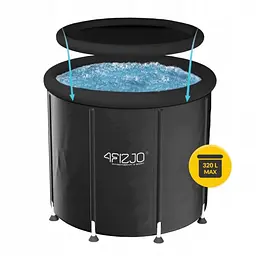 Кріо ванна для крижаного купання 4FIZJO 320 л надувна Black (P-5905973400619) - мініатюра 3