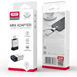 Адаптер XO NB186 Lightning USB сріблястий - мініатюра 3