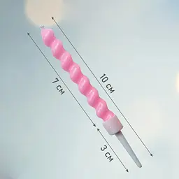 Свічка спіраль кольорова 6 шт 7,5 см, IDEA8-P38 - мініатюра 5
