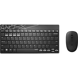 Комплект клавіатура + миша Rapoo 8000M Wireless black [63920] [45023]