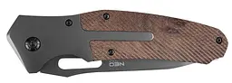 Neo Tools 63-115 Ніж складаний, 22см, лезо 11см, ручка SS+дерев'яна, 3Cr13, лезо з сатиновим покриттям, затискач для ременя - мініатюра 3