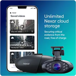Камера Nexar Pro Dash для автомобілів Подвійна камера Dash Cam Вигляд спереду та зсередини з режимом нічного бачення - мініатюра 6