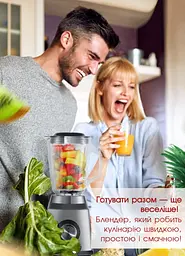 Блендер стаціонарний з кавомолкою 2 в 1 Вітек 2800 Вт, блендер для смузі, блендер подрібнювач кухонний з скляною чашою, блендер для коктейлів, Сірий - мініатюра 7