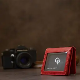Шкіряна обкладинка для автодокументів Grande Pelle 11493 червоний - мініатюра 9