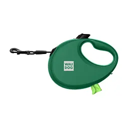 Повідець для собак WAUDOG R-leash з контейнером для пакетів L до 40 кг 5 м зелений (262918) - мініатюра 3