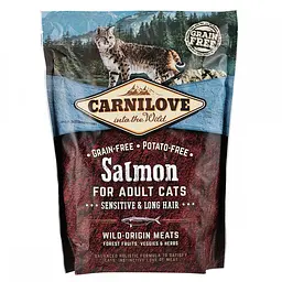 Сухий корм Carnilove Cat Salmon Sensitive & LongHair 0.4 кг з лососем для дорослих кішок з чутливим - мініатюра 4