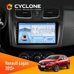 Штатна магнітола Renault Sandero, Logan 2012-2020 Cyclone C9-012 4x64, DSP, 4G Cyclone (НФ-00008009)