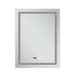Дзеркало Mixxus Premium FLASH MR21-60x80 (LED Touch, Anti-fog, годинник) (MP6617) - мініатюра 4