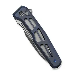 Ніж складаний туристичний Weknife Dressytak (8.6 см) Bohler M390 / Titanium синій - мініатюра 4