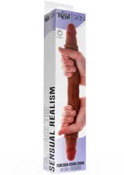 Фалоімітатор Get Real Foreskin D-Dong, 40 см (коричневий) - мініатюра 6