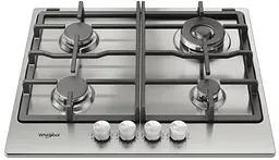 Whirlpool Варильна поверхня газова, 60см, чугун TKRL661IXEU