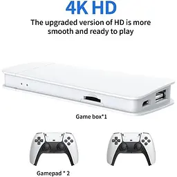 Ігрова консоль стик приставка до телевізора 64Gb 20000+ ігор Pro 4K Game Stick 3D HD з двома бездротовими джойстиками UKC M15 Plus - мініатюра 3