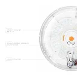 LED світильник аварійний накладний з датчиком руху Videx 30W 2700-6500K 220V (27937-000) - мініатюра 4
