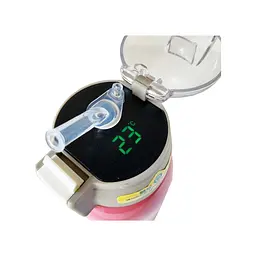 Дитячий термос-поїльник "Зайчик" MGZ-0324(Pink) з індикатором температури 550 мл - мініатюра 2