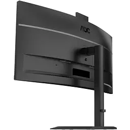 TFT 34" AOC CU34E4CW, WQHD, VA, 120Гц, вигн., 2xHDMI, DP, USB-C, RJ-45, USB-hub,cam,HAS, кол.,чорний - мініатюра 7