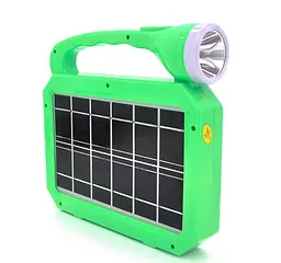 Переносний ліхтар з сонячною панеллю Voltronic JA-2002+Solar, 3+1 режим, лампочка, акумулятор, USB вихід - мініатюра 2