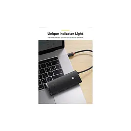 Концентратор Baseus USB-C 6-in-1 HDMI + 2xUSB 3.0 + USB-C + SD/TF black (WKQX050001) - мініатюра 6