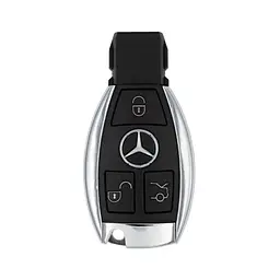 Чохол ключа Mercedes-Benz білий+золота окантовка (3 кнопки) TPU - мініатюра 2