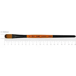 Пензель синтетика овальна FLAME 1368FR №8 коротка ручка Rosa