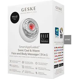 Звуковий масажер для обличчя та тіла GESKE Sonic Cool & Warm Face and Body Massager 9 в 1 білий - мініатюра 5